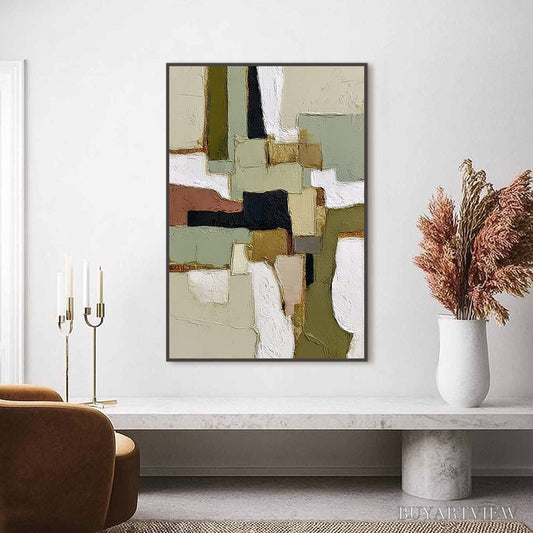BUYARTVIEW Terra Firma – Wabi Sabi Textured Abstract Painting with Earth Tones - image 2