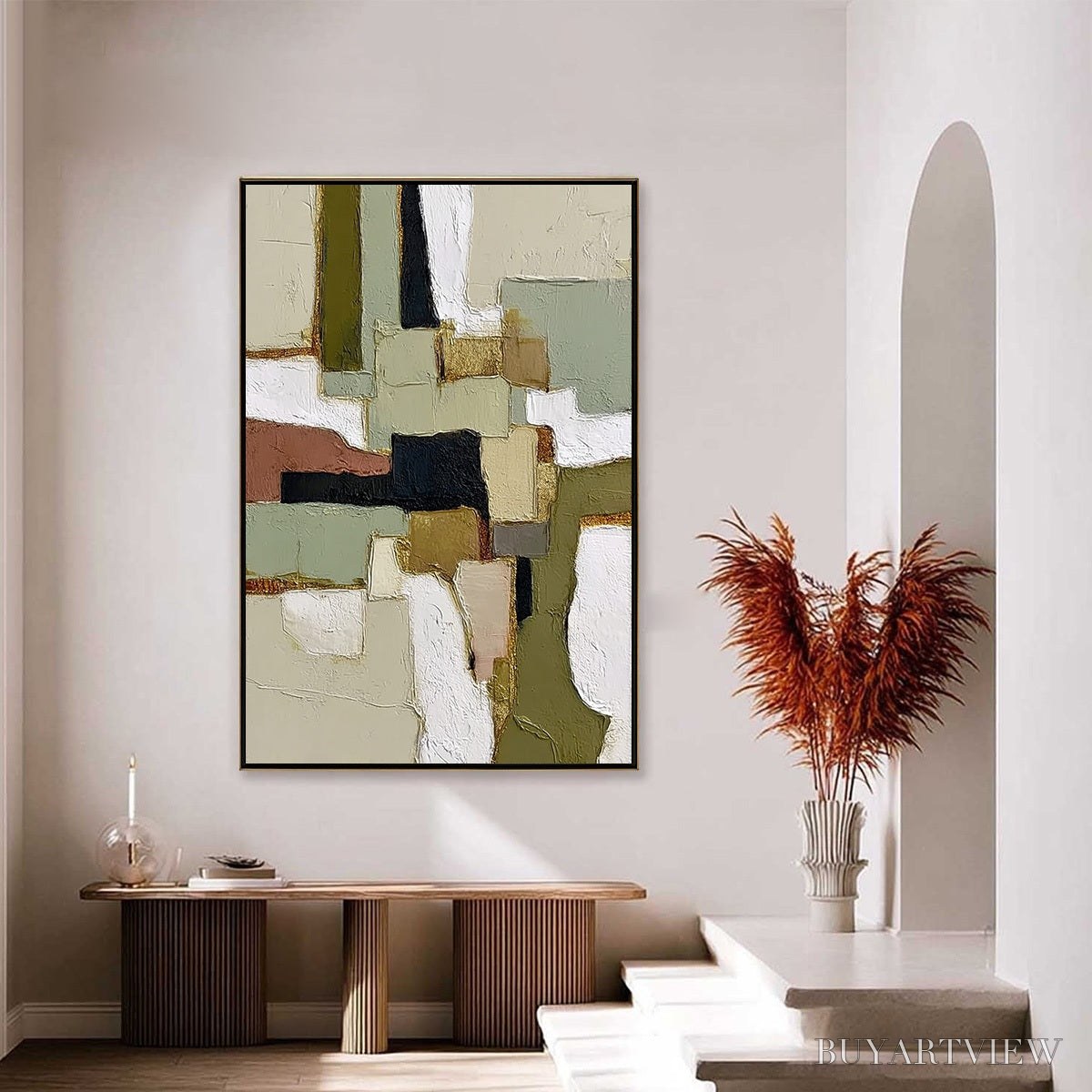 BUYARTVIEW Terra Firma – Wabi Sabi Textured Abstract Painting with Earth Tones - image 4