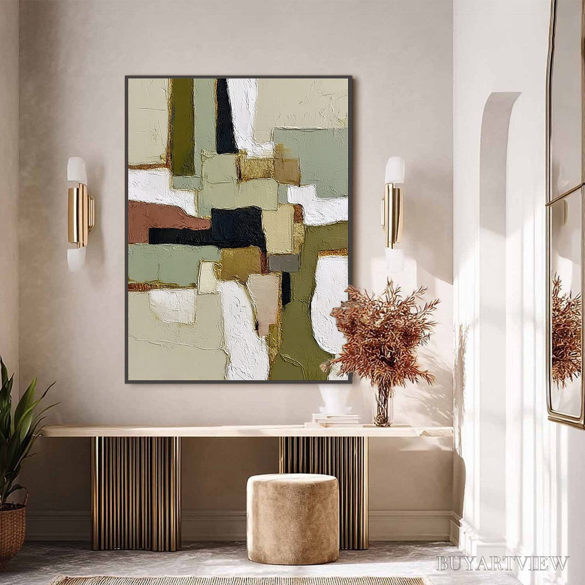 BUYARTVIEW Terra Firma – Wabi Sabi Textured Abstract Painting with Earth Tones - image 6