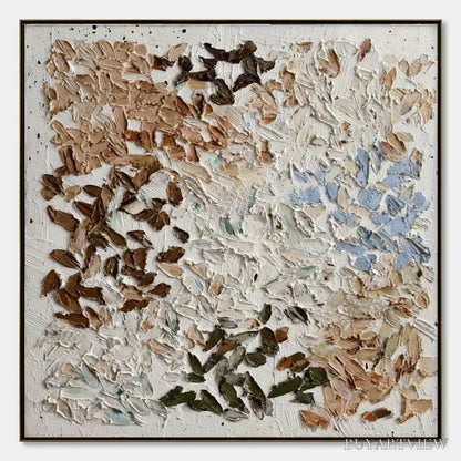 BUYARTVIEW Earth'S Mosaic – Textured Wabi Sabi Abstract Impasto Painting - image 1