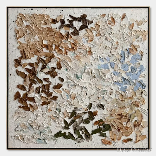 BUYARTVIEW Earth'S Mosaic – Textured Wabi Sabi Abstract Impasto Painting - image 1