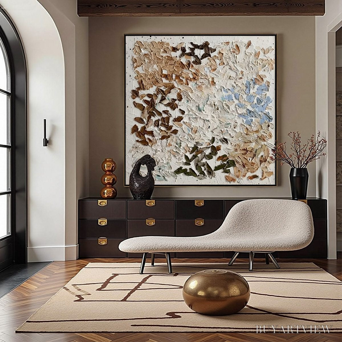 BUYARTVIEW Earth'S Mosaic – Textured Wabi Sabi Abstract Impasto Painting - image 4