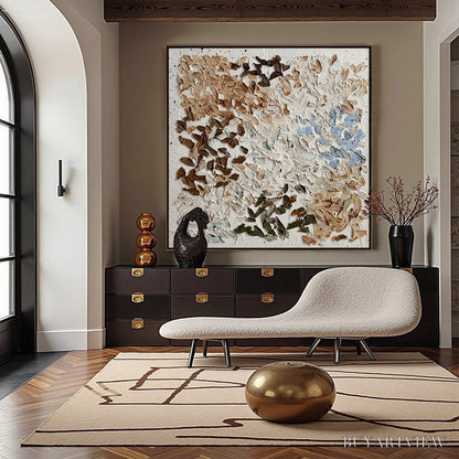 BUYARTVIEW Earth'S Mosaic – Textured Wabi Sabi Abstract Impasto Painting - image 4