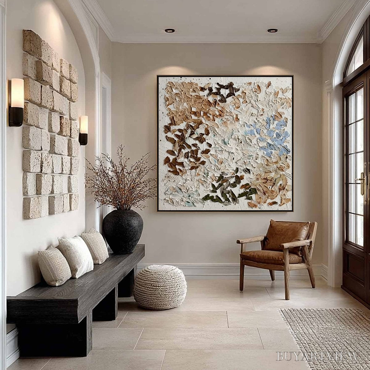 BUYARTVIEW Earth'S Mosaic – Textured Wabi Sabi Abstract Impasto Painting - image 6