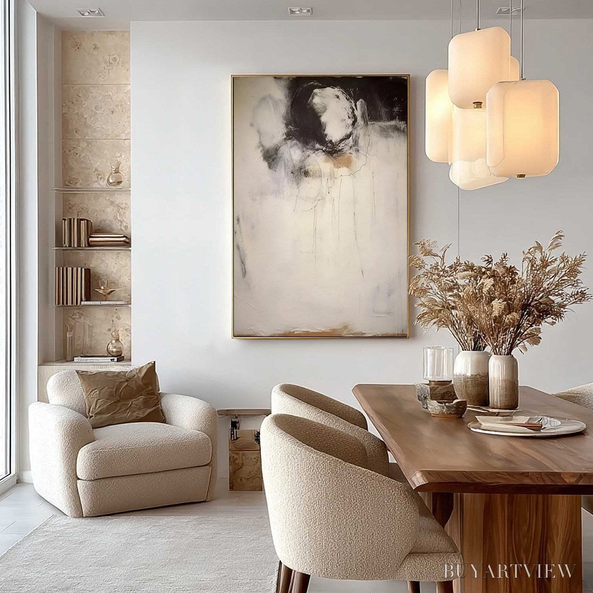 BUYARTVIEW Echoes of Silence – Large Vertical Wabi Sabi Abstract Painting - image 4