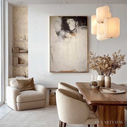 BUYARTVIEW Echoes of Silence – Large Vertical Wabi Sabi Abstract Painting - image 4