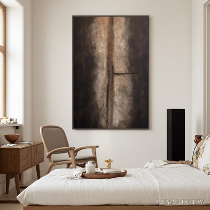 BUYARTVIEW Fissure – Large Textured Wabi Sabi Abstract Painting in Earth Tones - image 2