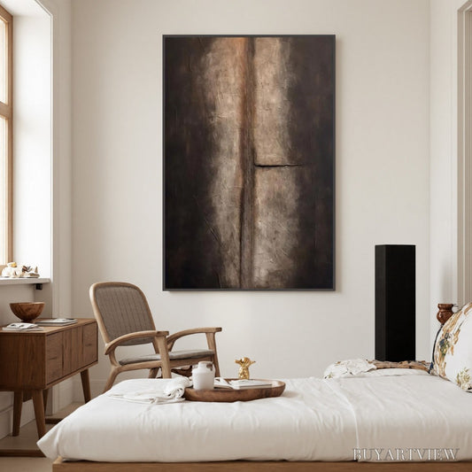 BUYARTVIEW Fissure – Large Textured Wabi Sabi Abstract Painting in Earth Tones - image 2
