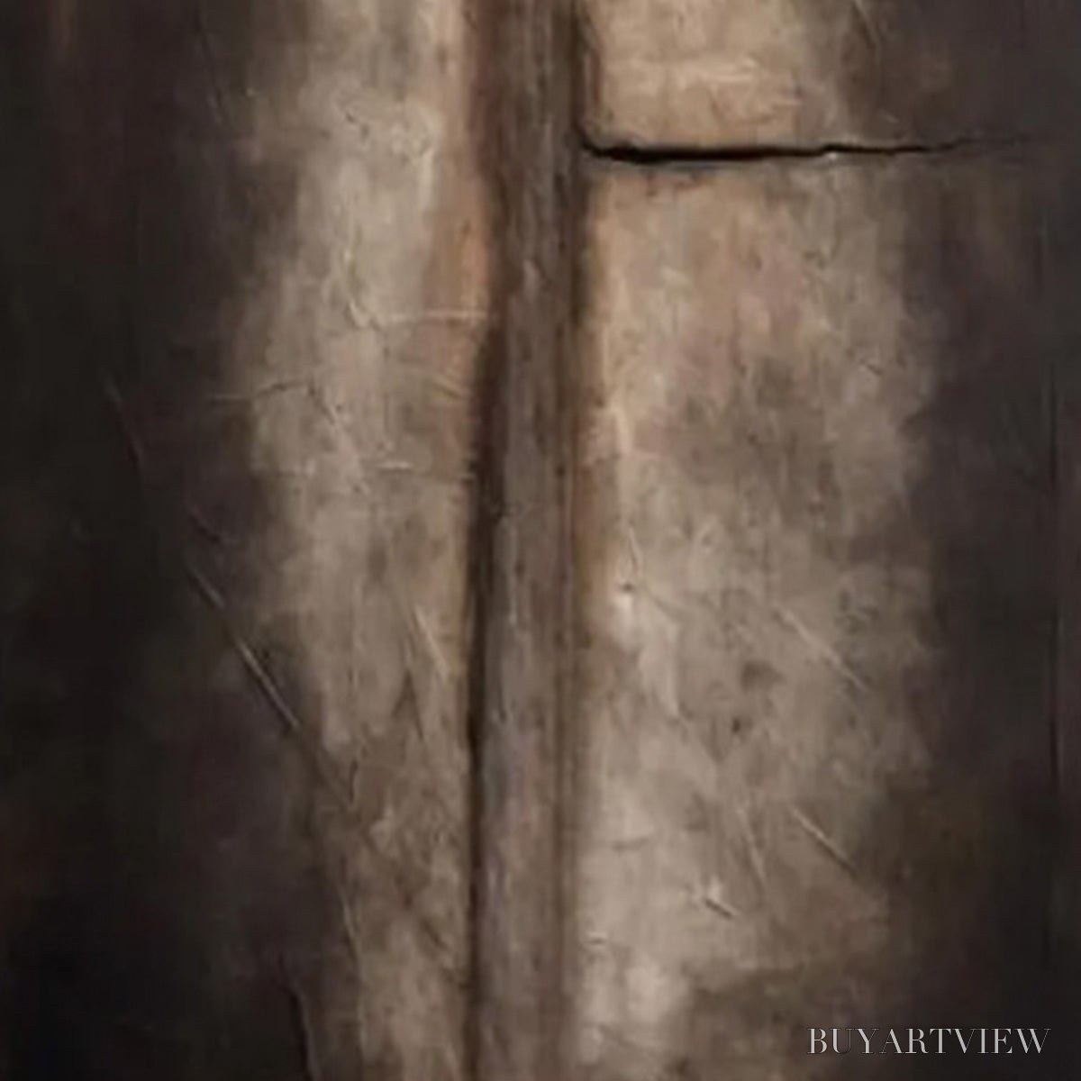 BUYARTVIEW Fissure – Large Textured Wabi Sabi Abstract Painting in Earth Tones - image 3