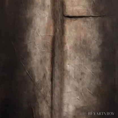 BUYARTVIEW Fissure – Large Textured Wabi Sabi Abstract Painting in Earth Tones - image 3