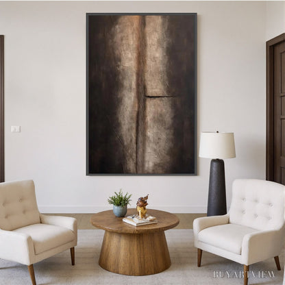 BUYARTVIEW Fissure – Large Textured Wabi Sabi Abstract Painting in Earth Tones - image 6