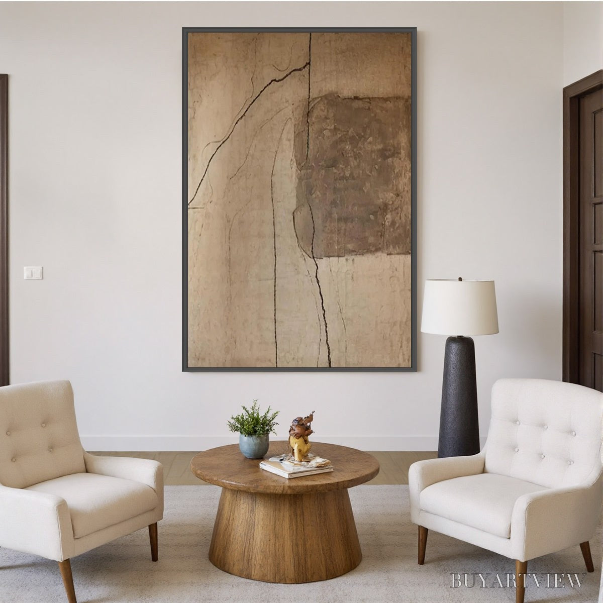 BUYARTVIEW Kintsugi Trace – Large Wabi Sabi Textured Abstract - image 2