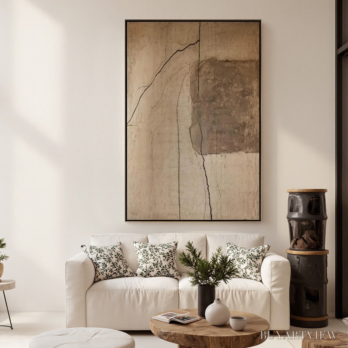 BUYARTVIEW Kintsugi Trace – Large Wabi Sabi Textured Abstract - image 4