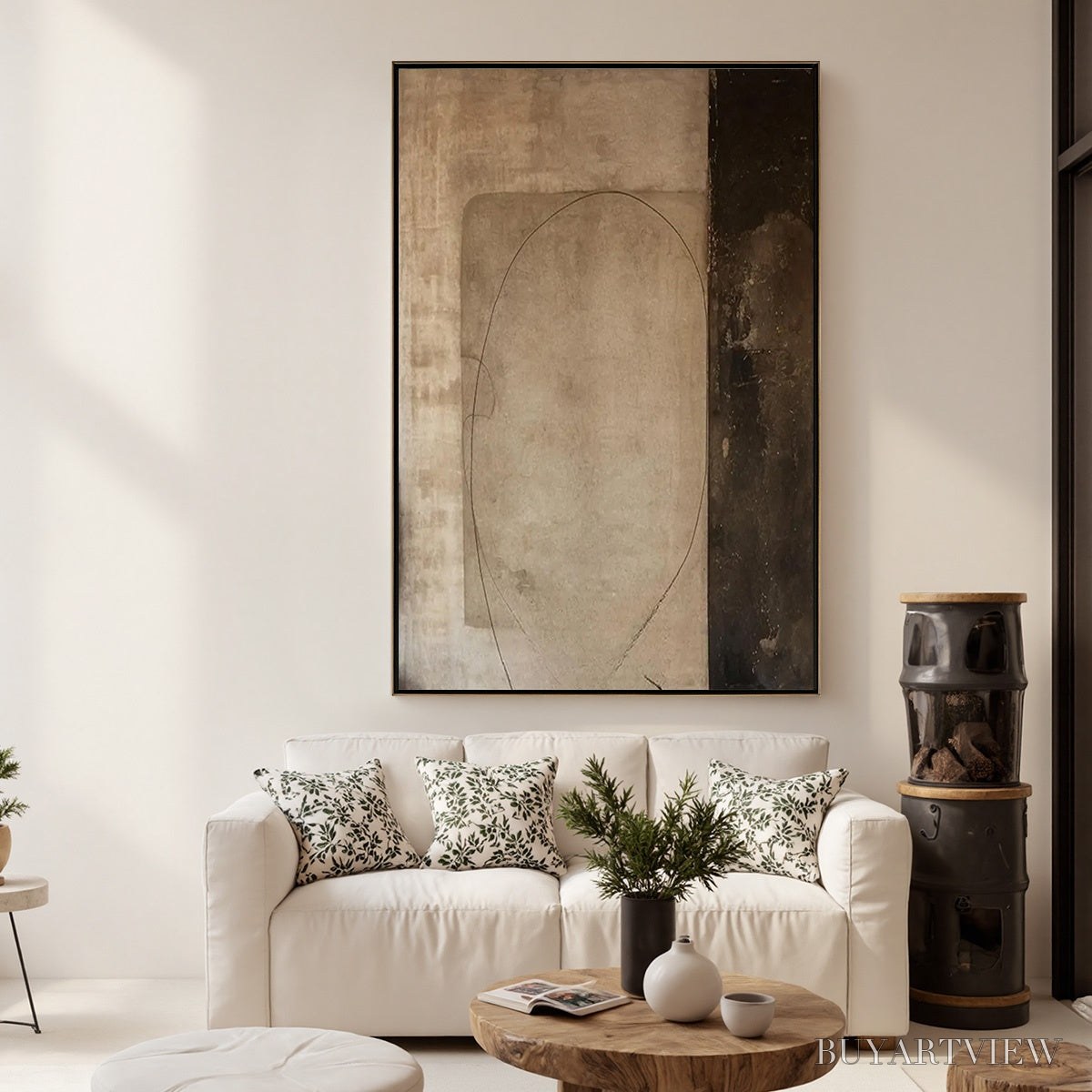 BUYARTVIEW Fragmented Memory – Wabi Sabi Style Textured Abstract Painting - image 4