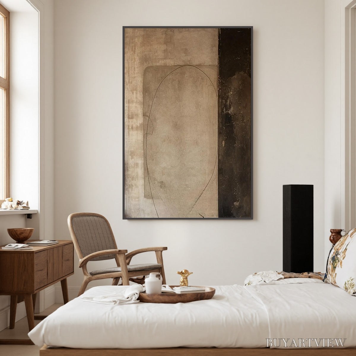 BUYARTVIEW Fragmented Memory – Wabi Sabi Style Textured Abstract Painting - image 6