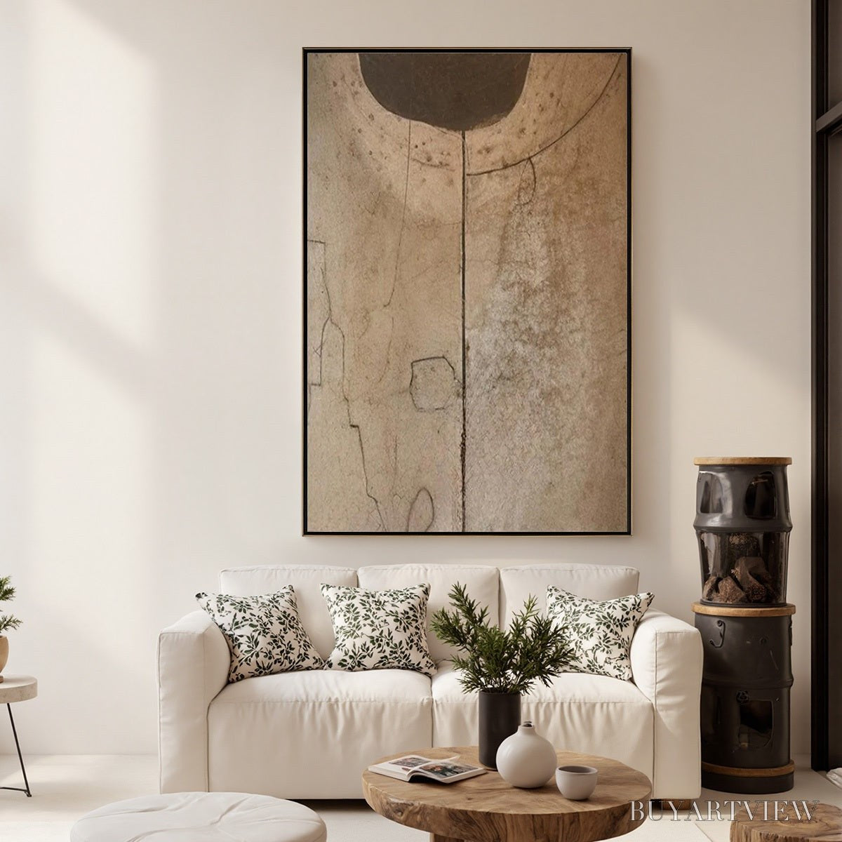 BUYARTVIEW Echoes of Earth – Textured Wabi Sabi Abstract Art for Modern Spaces - image 4