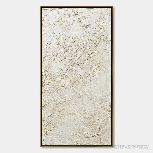 BUYARTVIEW Terra Alba – Textured Wabi Sabi Abstract Painting - image 1