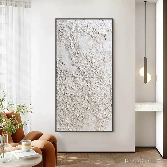 BUYARTVIEW Terra Alba – Textured White Wabi Sabi Minimalist Painting - image 2