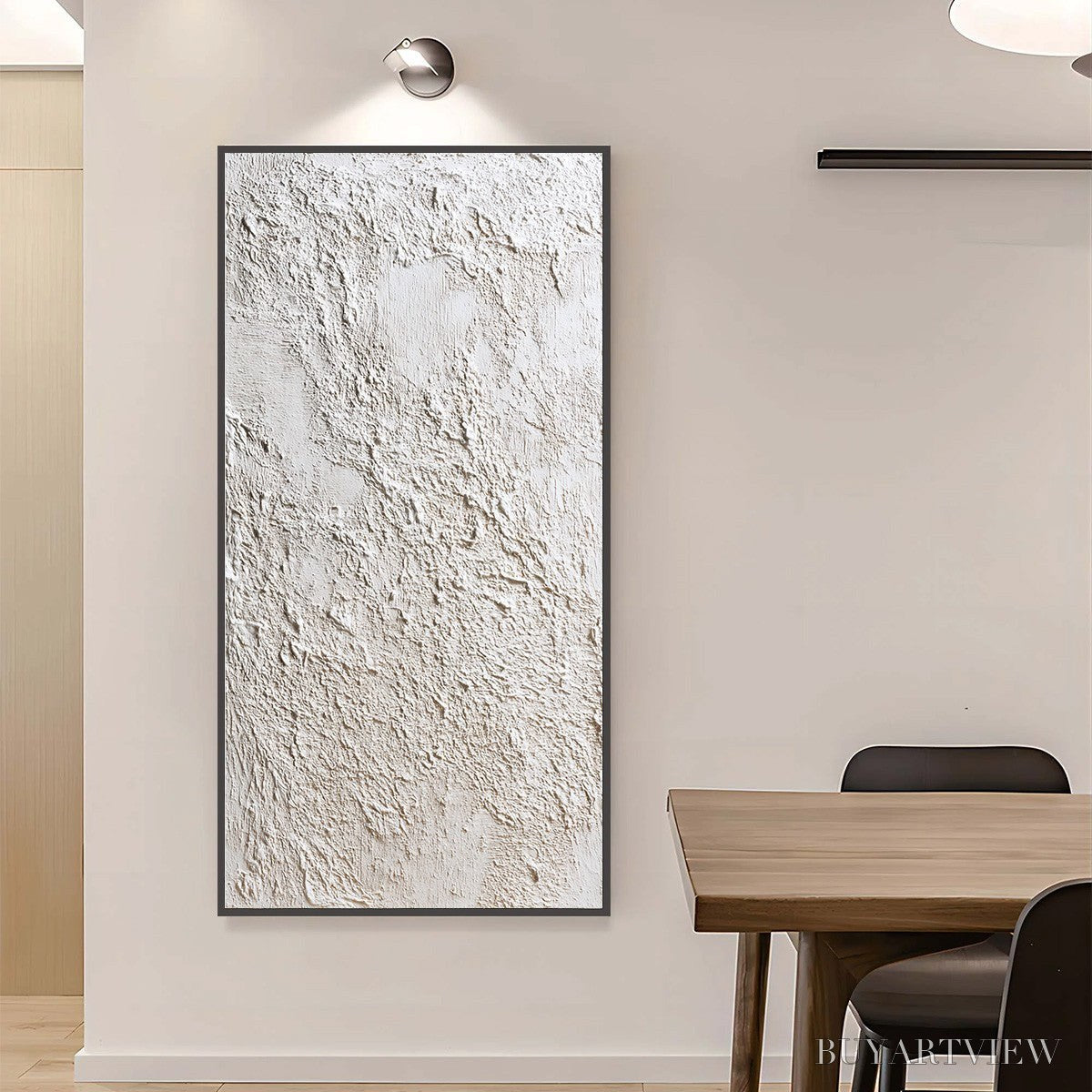 BUYARTVIEW Terra Alba – Textured White Wabi Sabi Minimalist Painting - image 4