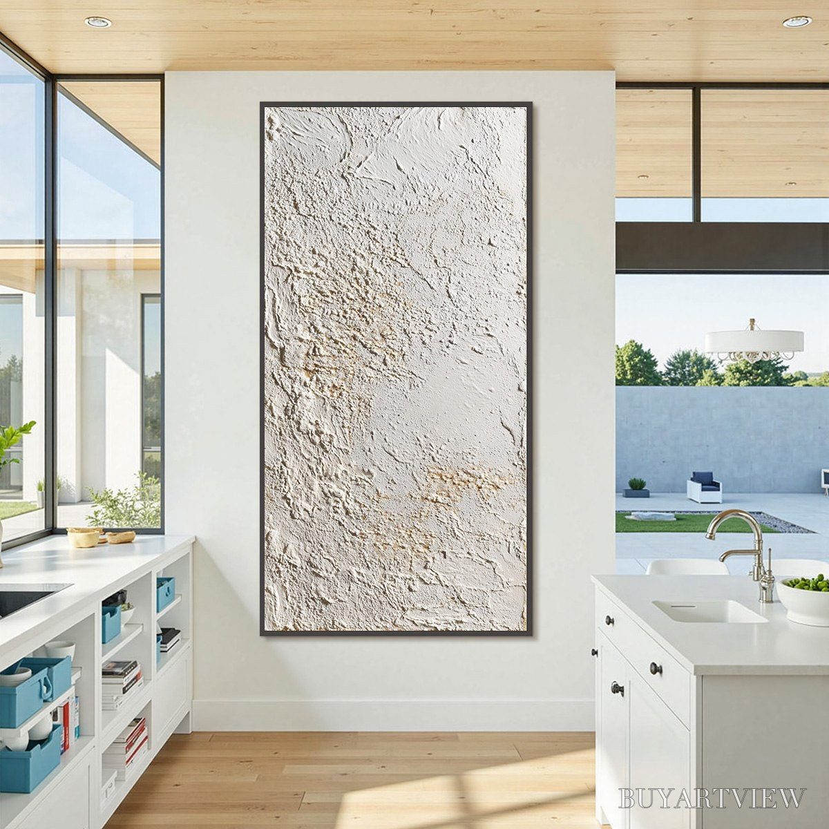 BUYARTVIEW Terra Alba – Textured Wabi Sabi Minimalist Abstract Painting - image 4