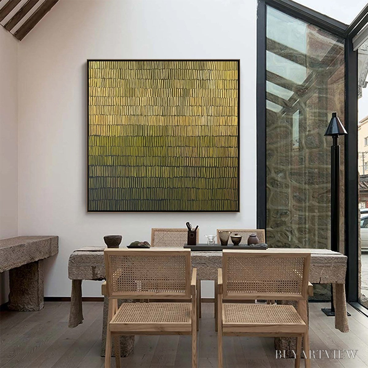 BUYARTVIEW Terraced Serenity – Wabi Sabi Minimalist Abstract Painting - image 4