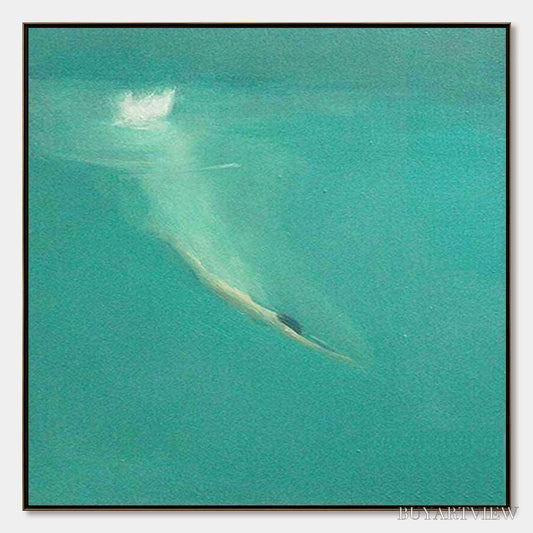 BUYARTVIEW Submerge – Minimalist Wabi Sabi Sea Painting - image 1