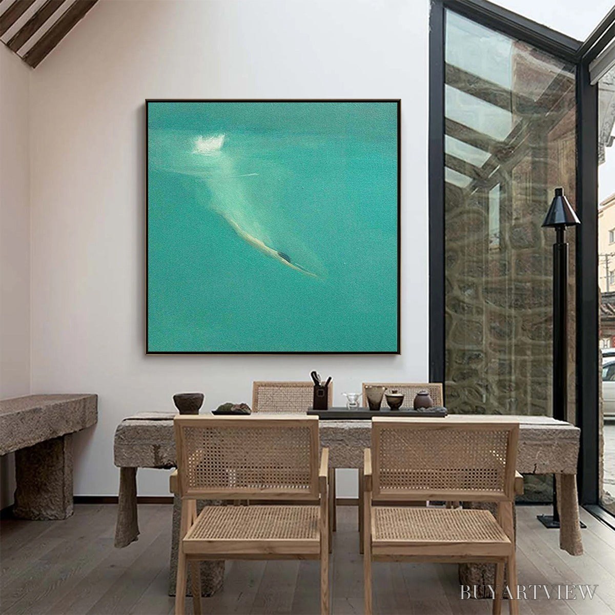 BUYARTVIEW Submerge – Minimalist Wabi Sabi Sea Painting - image 3