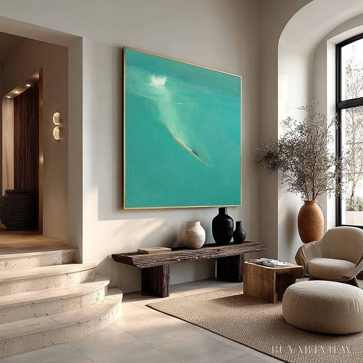 BUYARTVIEW Submerge – Minimalist Wabi Sabi Sea Painting - image 6
