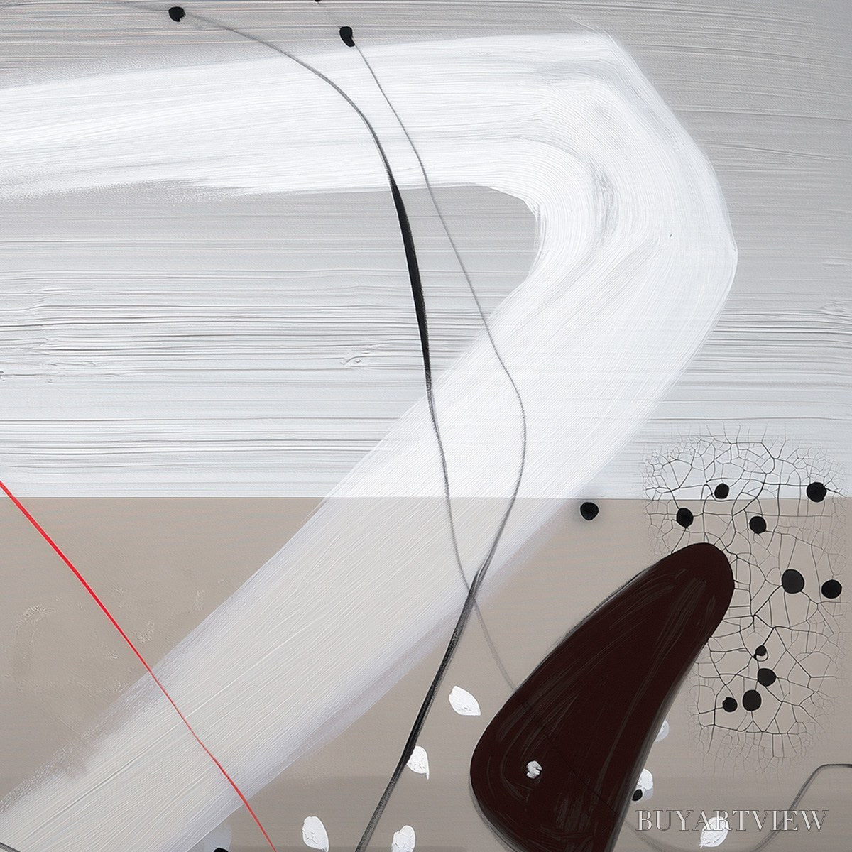 BUYARTVIEW Taupe Triptych – Minimalist Abstract Oil Painting - image 6