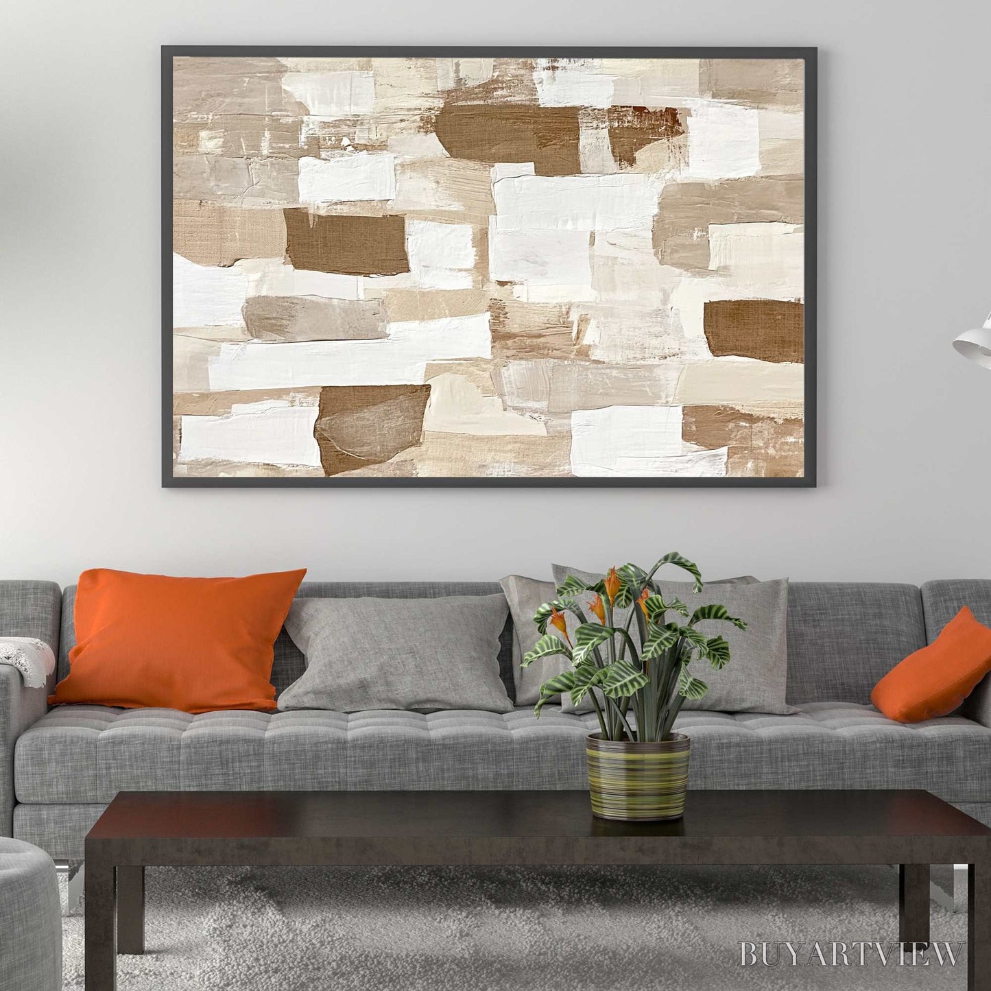 BUYARTVIEW Earthen Layers – Textured Wabi Sabi Abstract Oil Painting - image 3