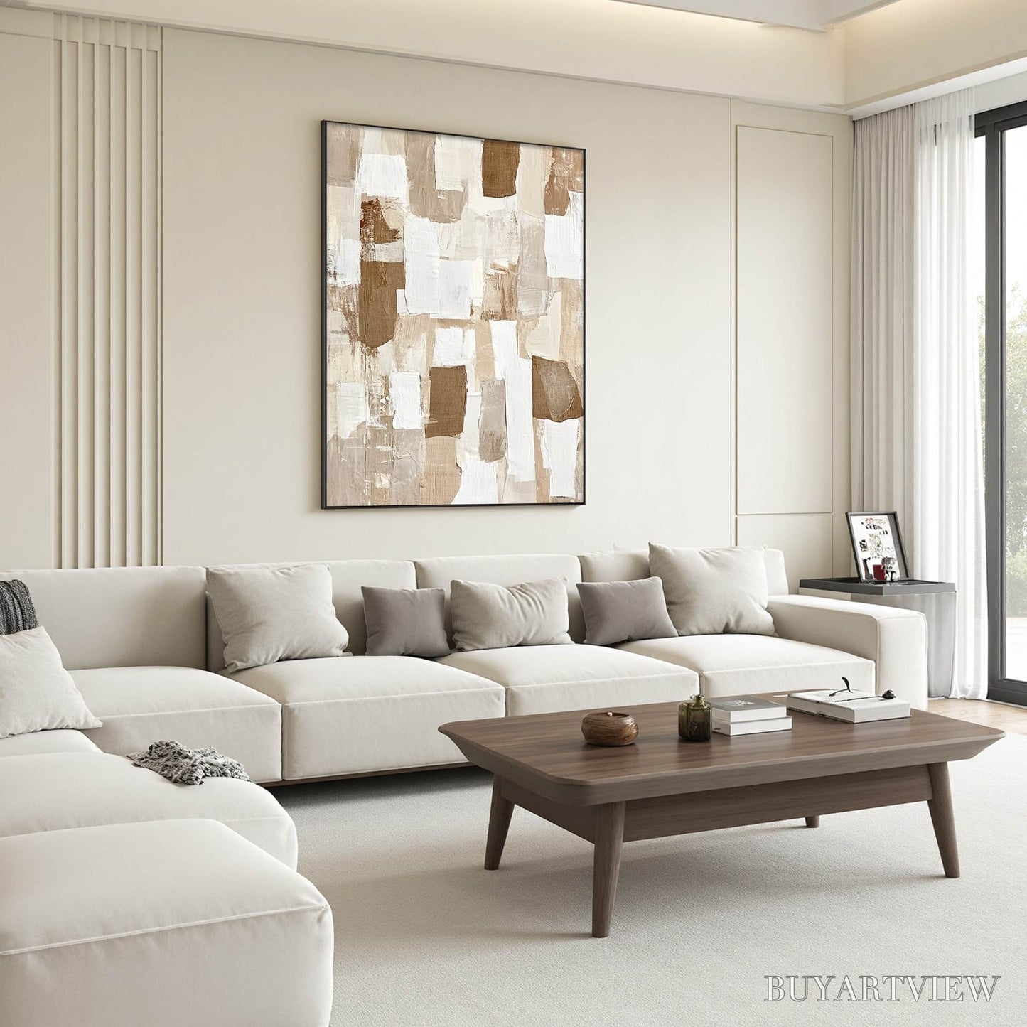 BUYARTVIEW Earthen Layers – Textured Wabi Sabi Abstract Oil Painting - image 4