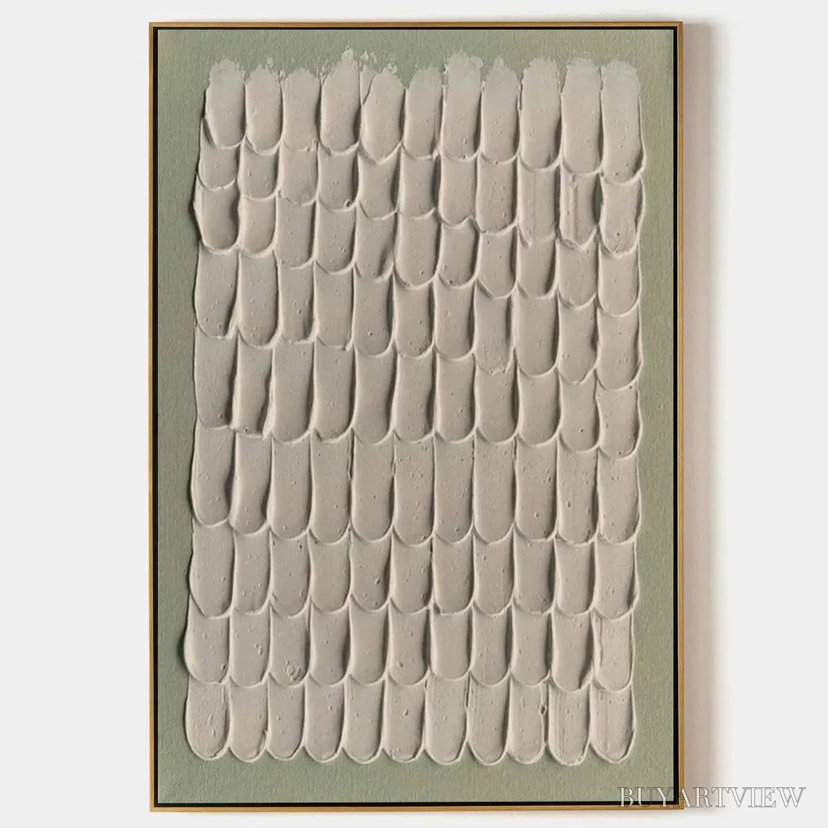 BUYARTVIEW Textured Scales – Textured Abstract Painting in Neutral Tones - image 1
