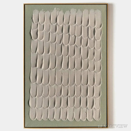 BUYARTVIEW Textured Scales – Textured Abstract Painting in Neutral Tones - image 1