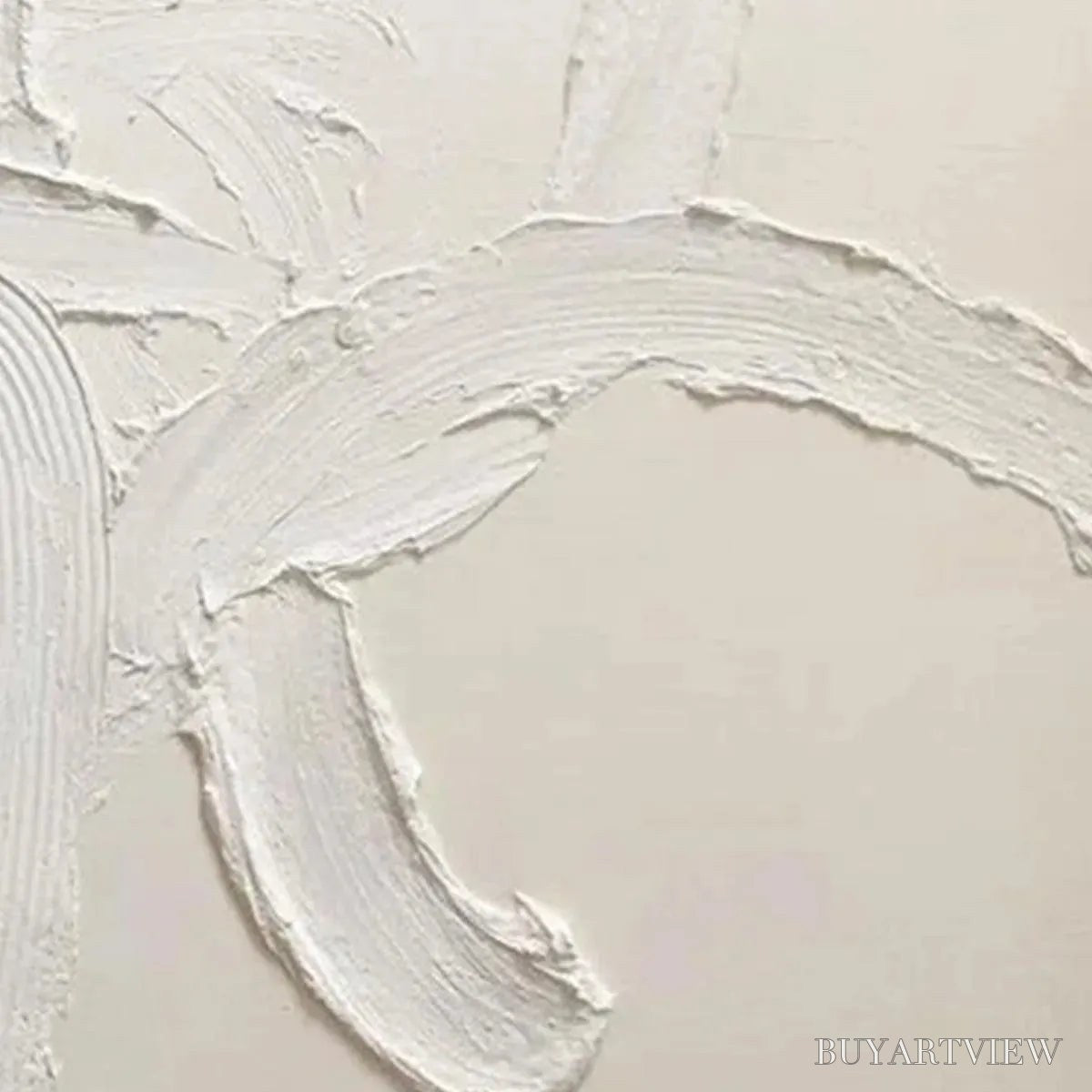 BUYARTVIEW White Textured Abstract – Textured Abstract Painting in White - image 3
