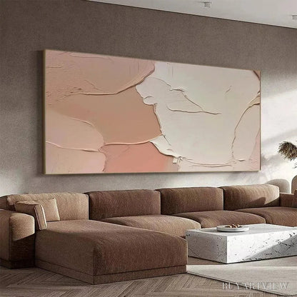 BUYARTVIEW Nude Abstract – Textured Abstract Painting in Neutral Tones - image 5