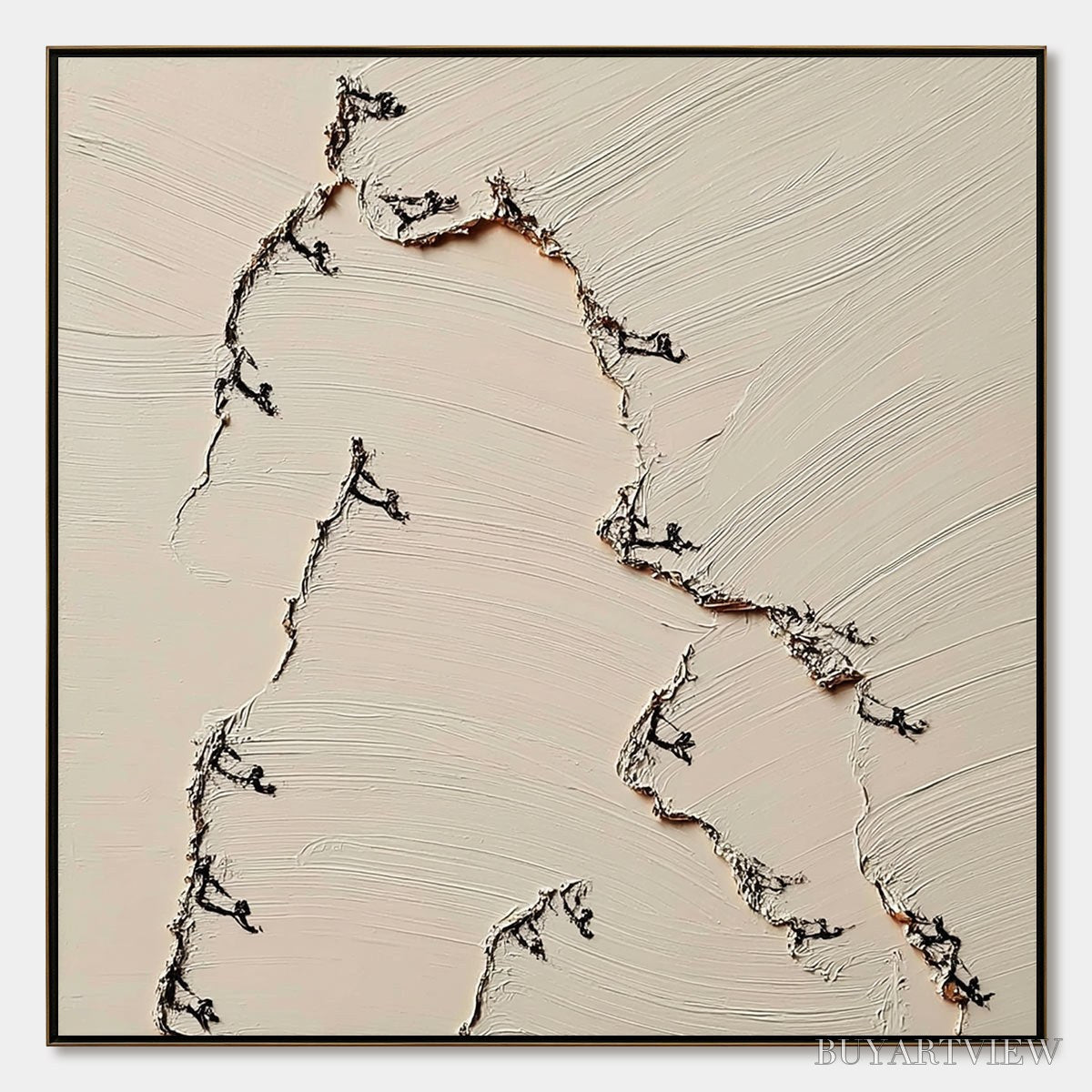 BUYARTVIEW Fissure – Wabi Sabi Inspired Textured Abstract Art - image 1