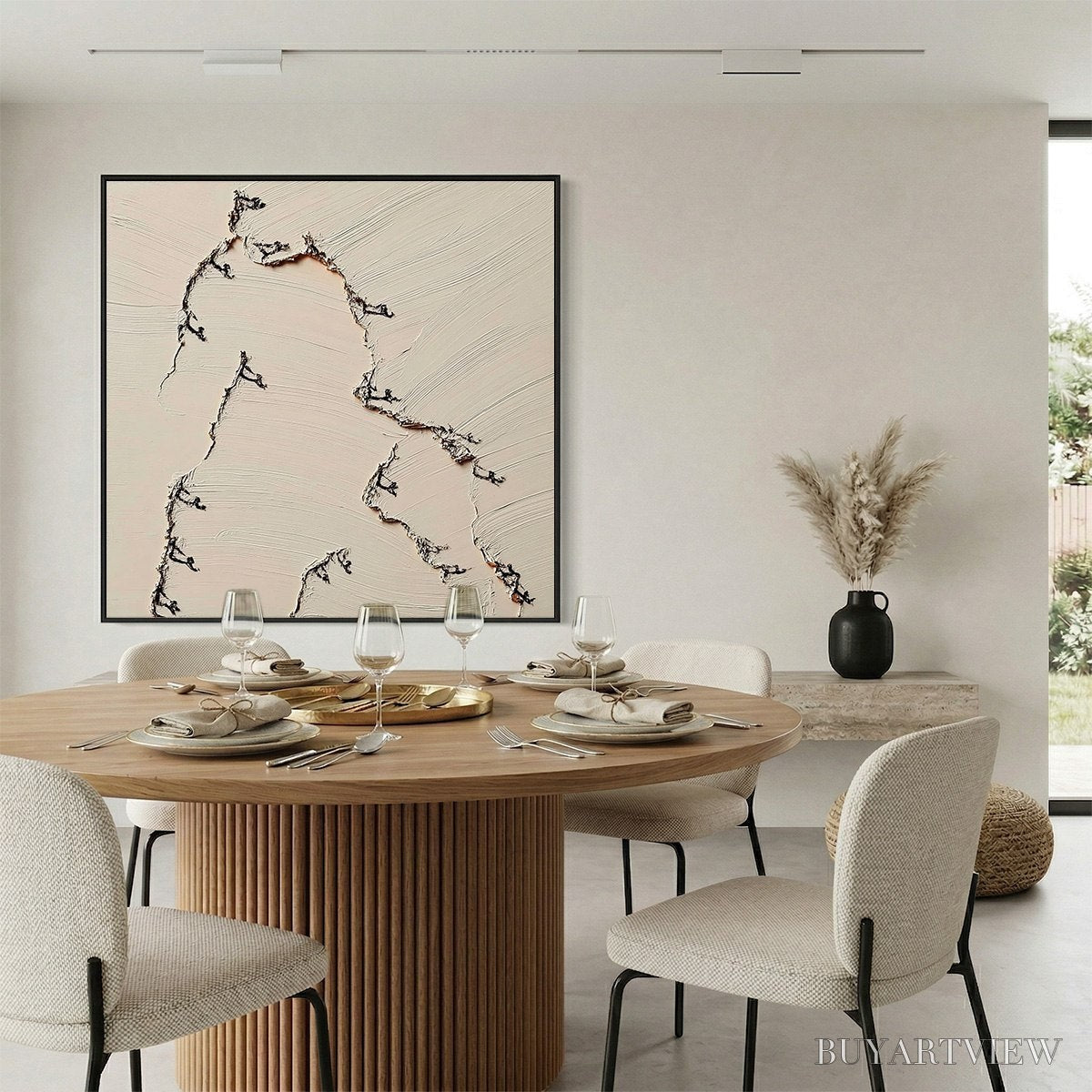 BUYARTVIEW Fissure – Wabi Sabi Inspired Textured Abstract Art - image 4