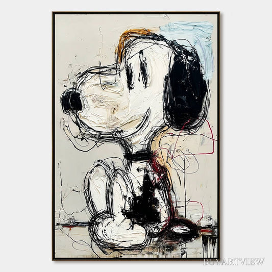BUYARTVIEW Joyful Nostalgia – Textured Pop Art Painting of a Nostalgic Icon - image 1
