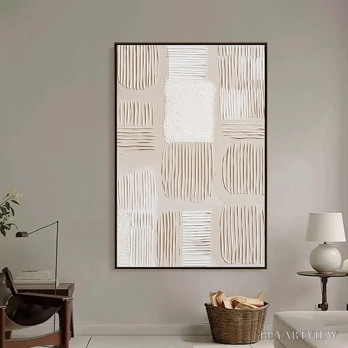 BUYARTVIEW Silent Rhythms – Textured Wabi Sabi Abstract Painting - image 6
