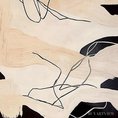 BUYARTVIEW Echoes of Silence – Vertical Wabi Sabi Abstract Painting in Neutral Tones - image 5