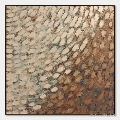 BUYARTVIEW Golden Drift – Textured Wabi Sabi Abstract Oil Painting - image 1