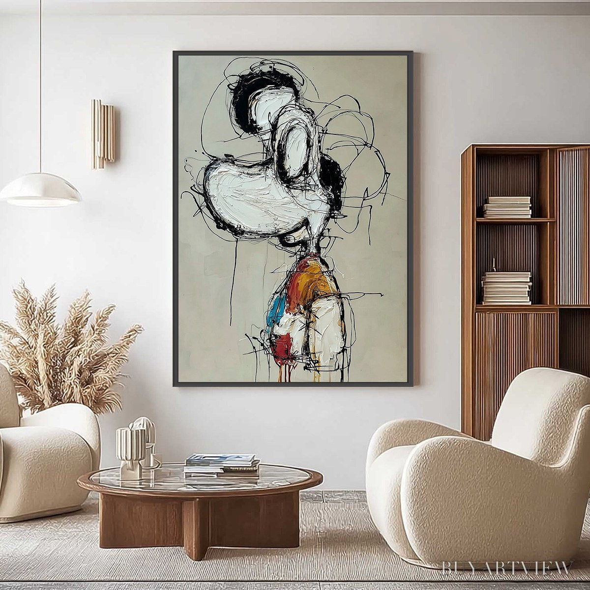 BUYARTVIEW Inner Monologue – Expressive Abstract Figurative Impasto - image 4