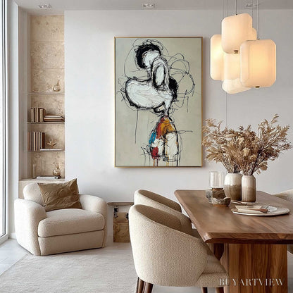BUYARTVIEW Inner Monologue – Expressive Abstract Figurative Impasto - image 6