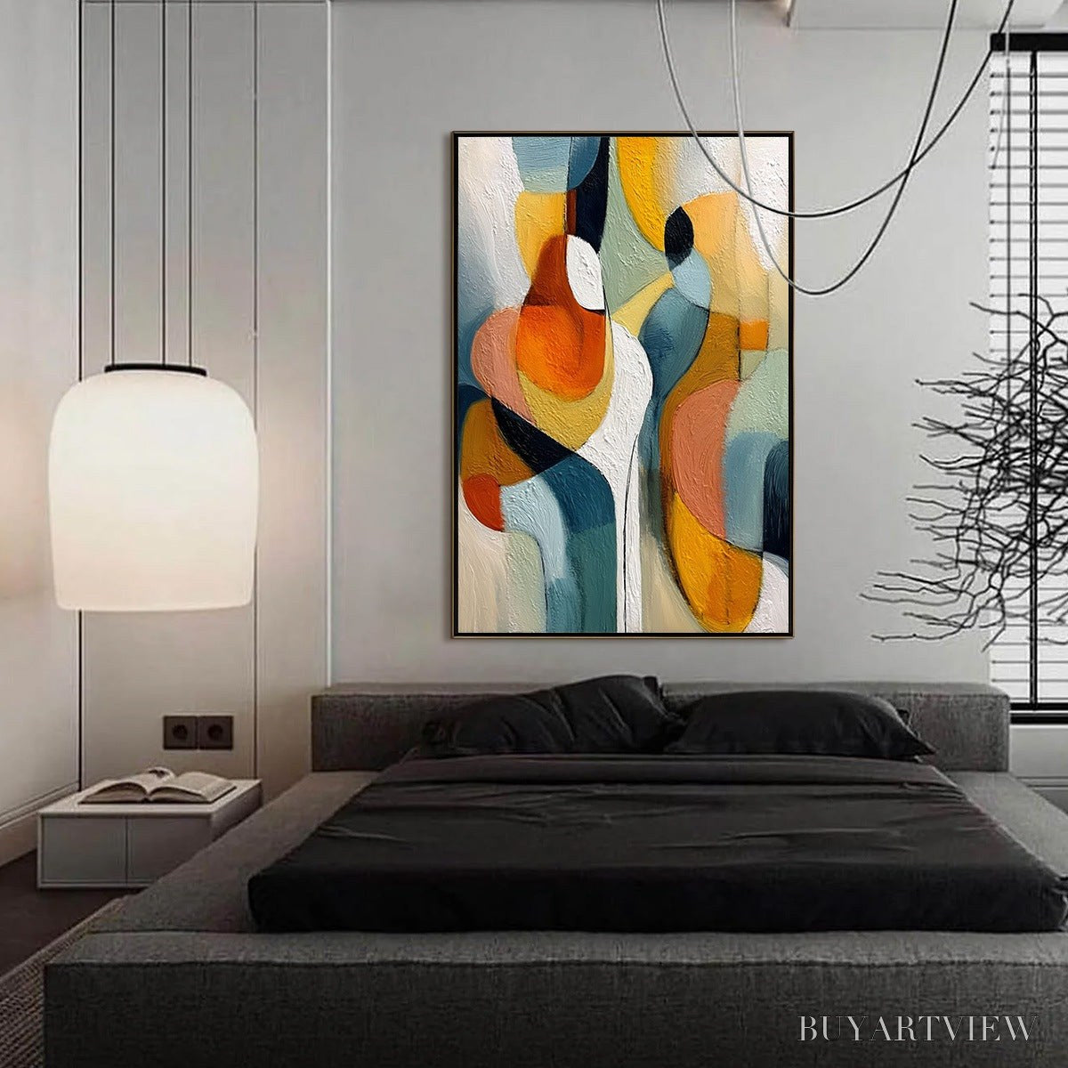 BUYARTVIEW Interplay – Colorful Textured Abstract Oil Painting for Modern Decor - image 4