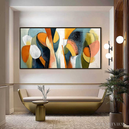 BUYARTVIEW Urban Jubilee – Large Colorful Abstract Textured Oil Painting for Modern Decor - image 2