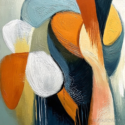 BUYARTVIEW Urban Jubilee – Large Colorful Abstract Textured Oil Painting for Modern Decor - image 3