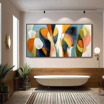 BUYARTVIEW Urban Jubilee – Large Colorful Abstract Textured Oil Painting for Modern Decor - image 6