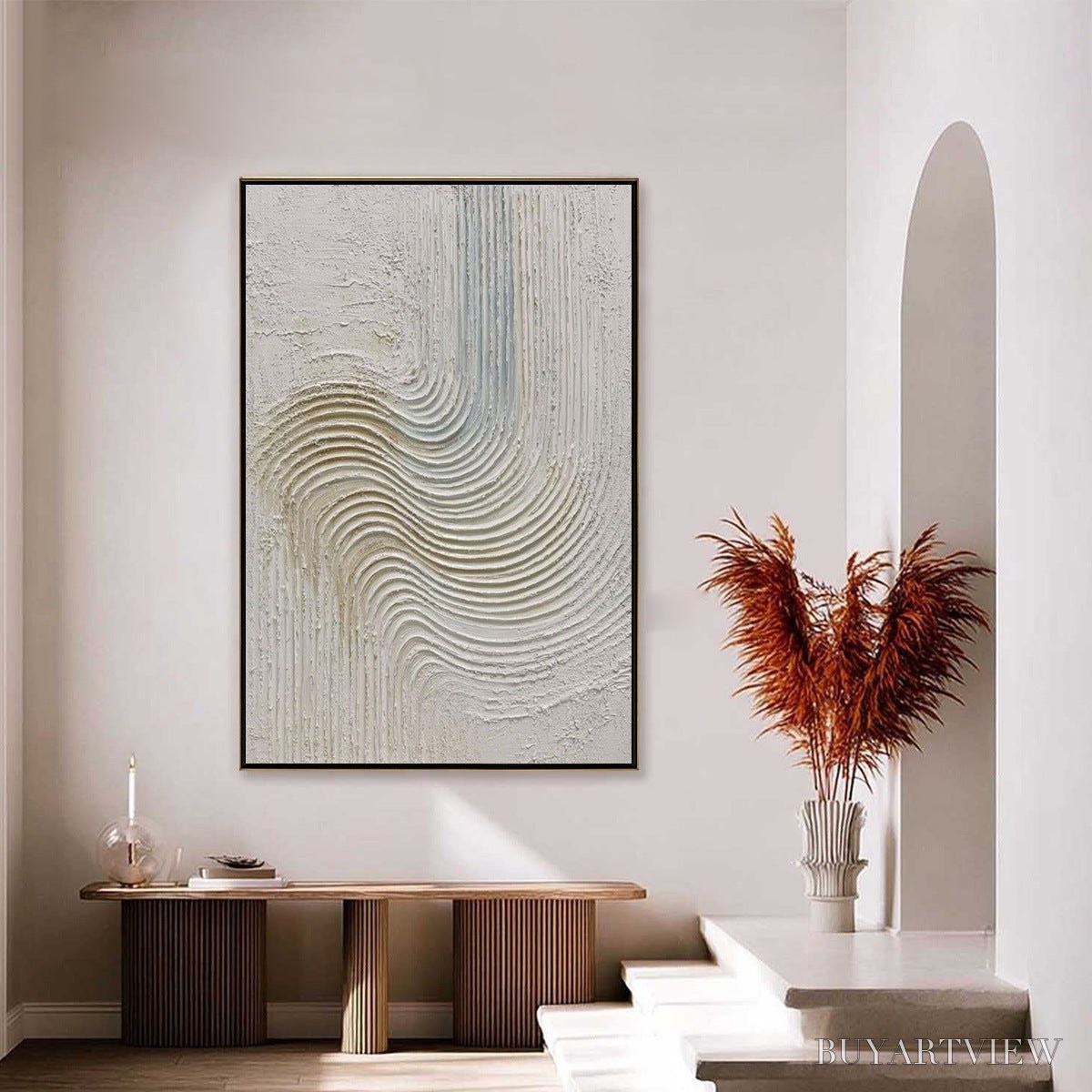 BUYARTVIEW Silent Frequency – Textured Wabi Sabi Minimalist Abstract - image 4