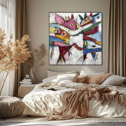BUYARTVIEW Carnival of Souls – Large Colorful Abstract Impasto - image 6