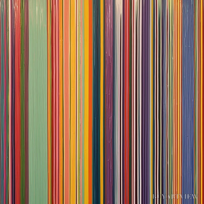 BUYARTVIEW Chromatic Cascade – Vibrant Textured Vertical Abstract Color Painting - image 3
